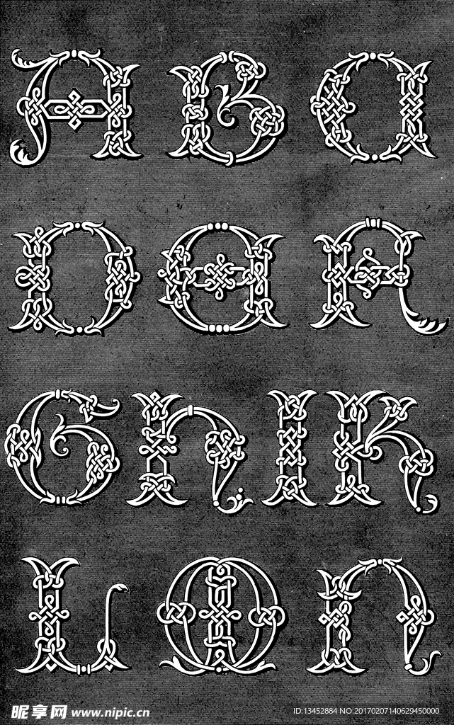 字母花纹
