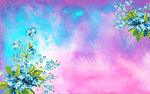 水墨画樱花背景墙