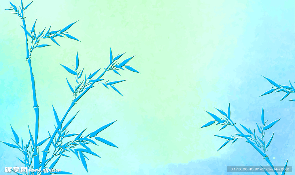 水墨竹子背景墙