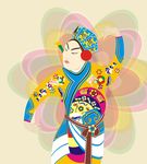 戏曲 人物 台布 图形