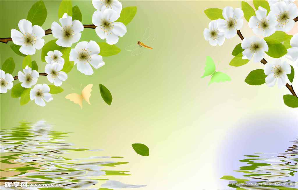 梨花背景墙