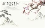 古典花鸟中式背景墙