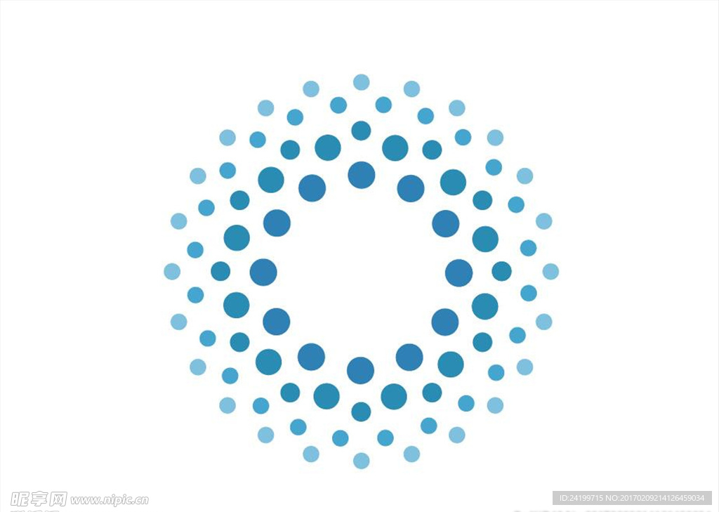 著名国外极简蓝色圆点logo