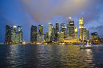 新加坡滨海湾莱佛士地夜景