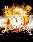 新年钟声闹钟烟花礼物酒吧音乐