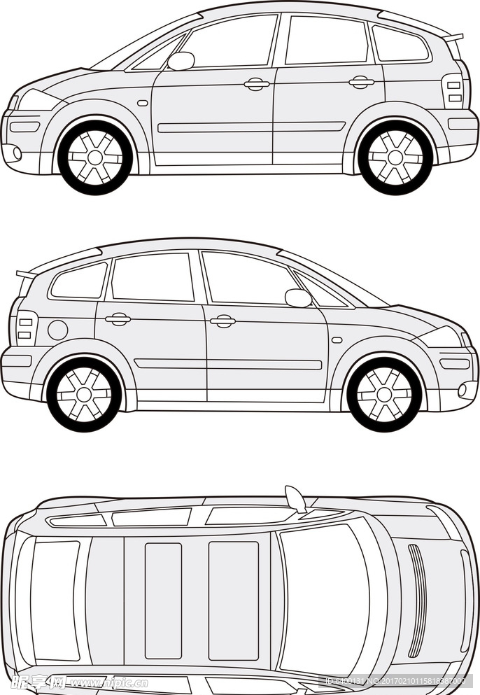 汽车线条图