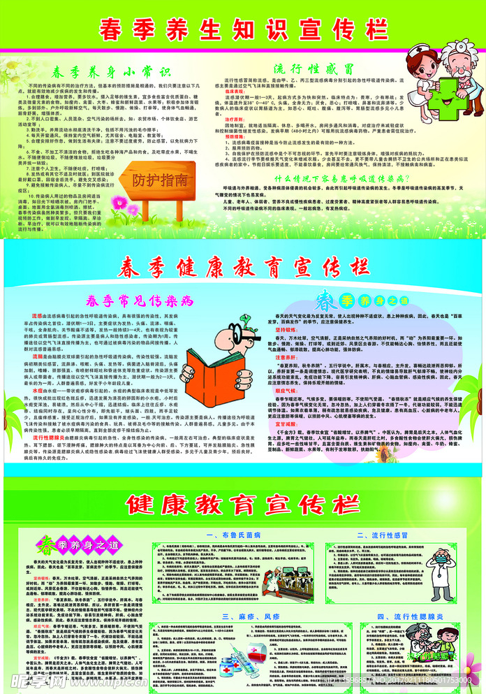春季健康宣传栏