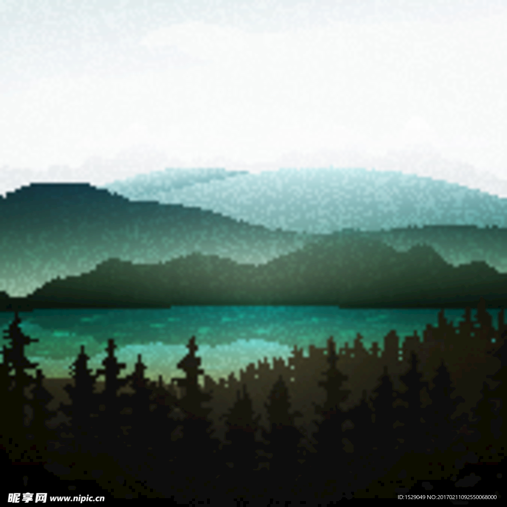 矢量山水画