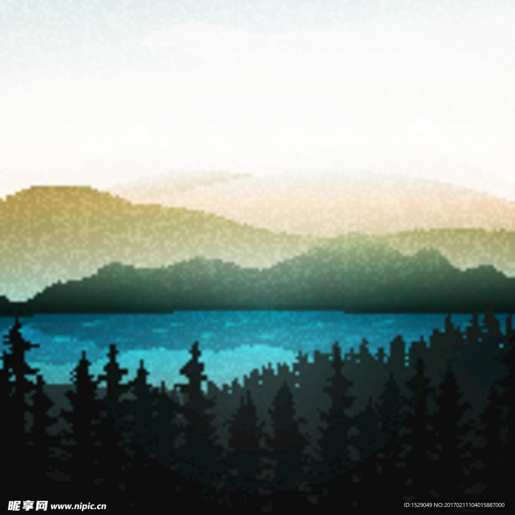 矢量山水画