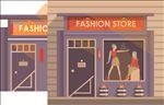 带橱窗  女模  时尚  商店