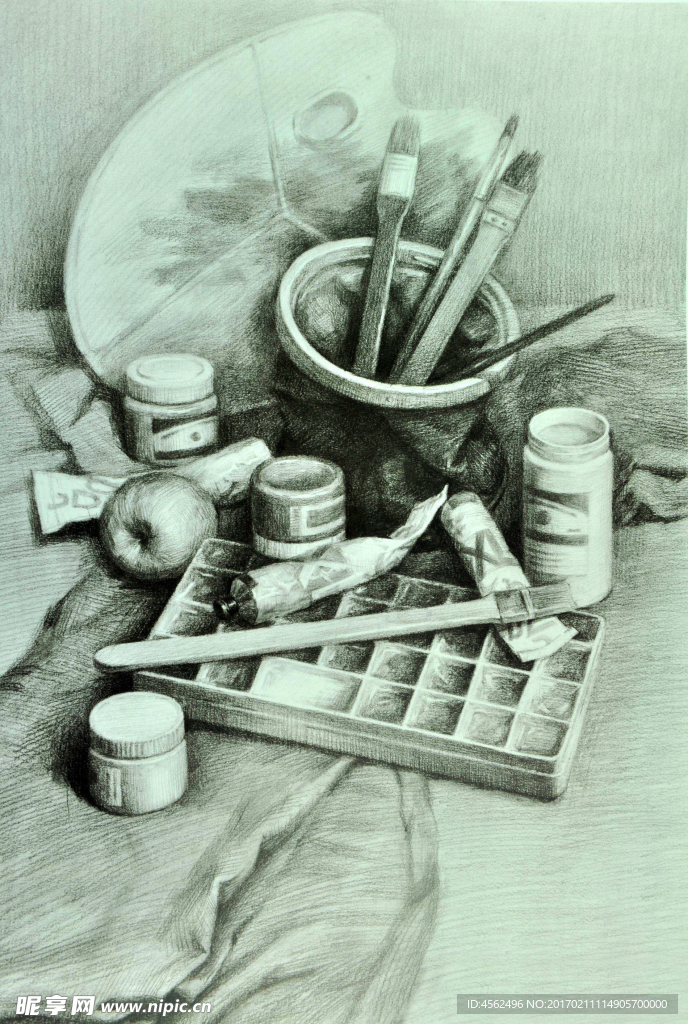 素描静物