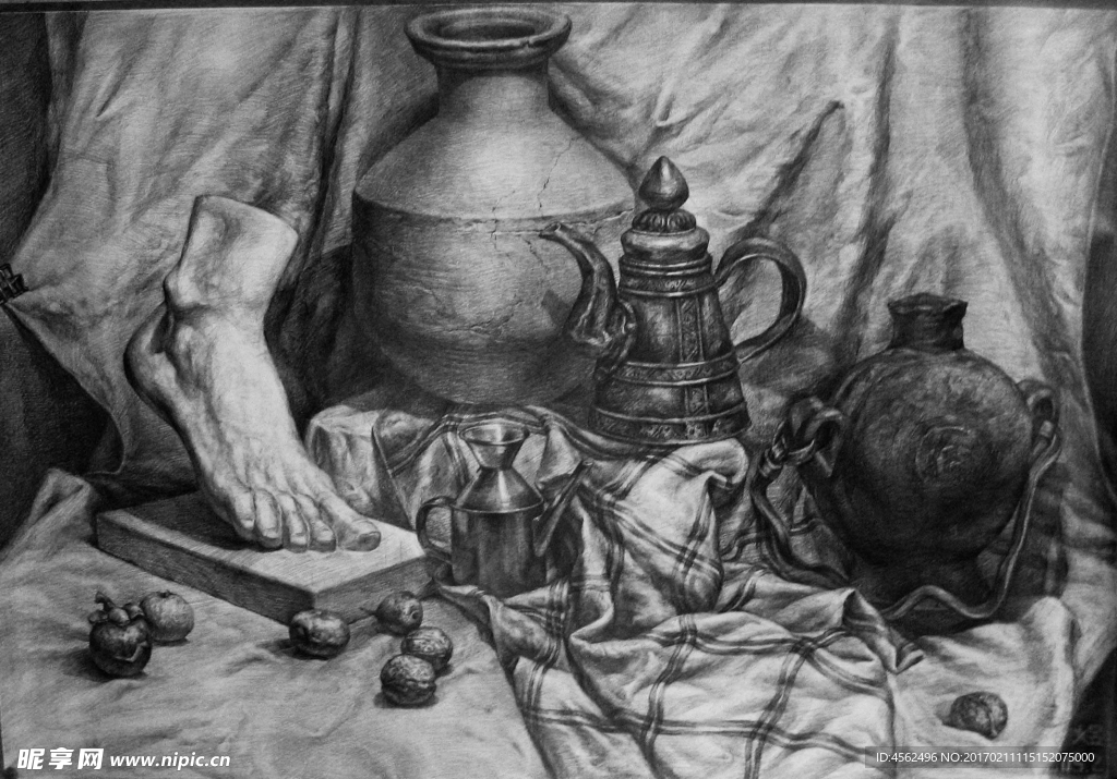 素描静物
