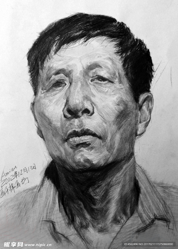 头像素描