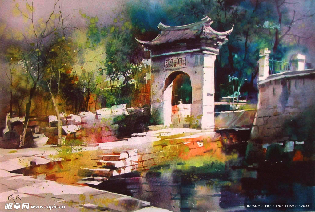 水粉画