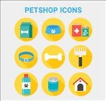9款精致宠物用品图标矢量图