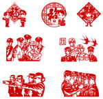 警察剪纸