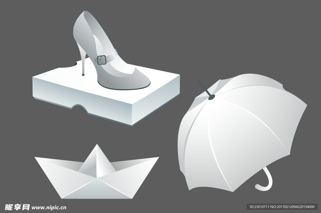 鞋盒 纸船 雨伞