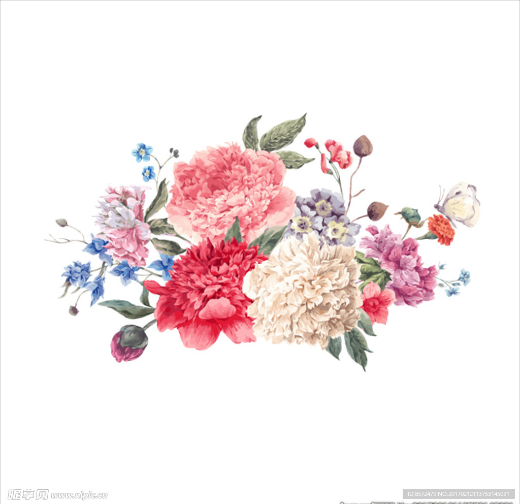 水彩花朵画