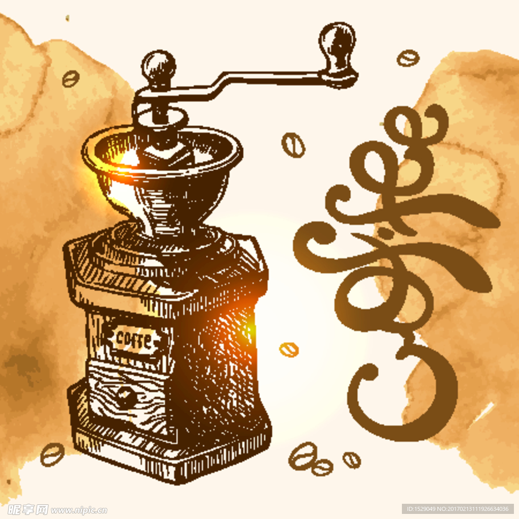 手绘咖啡