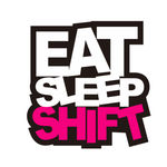 EAT SLEEP 贴纸图案の
