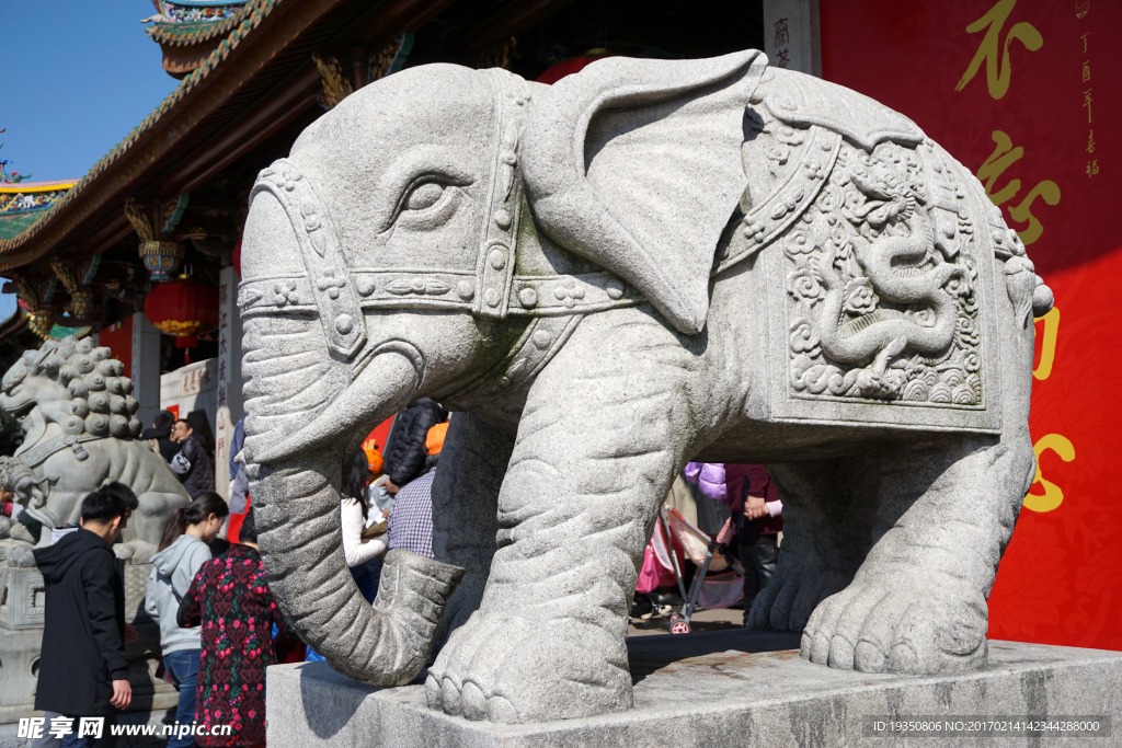 南普陀寺 石雕 大象