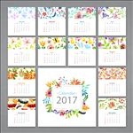 2017年手绘色彩台历设计