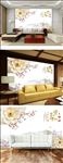 浮雕家和富贵福3d背景墙