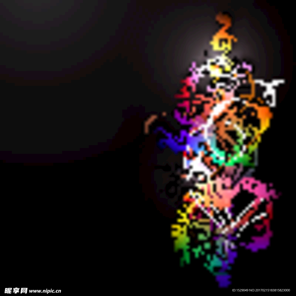 彩色花纹