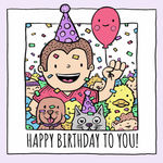 手绘母婴儿童宝宝生日贺卡