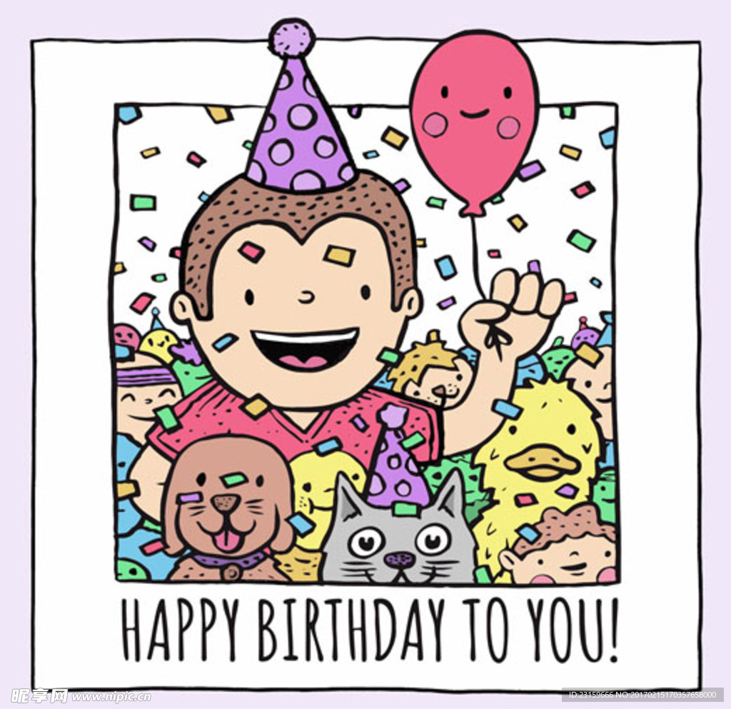 手绘母婴儿童宝宝生日贺卡