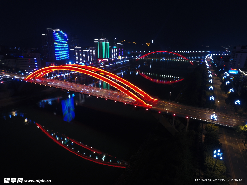 宜宾南门大桥戎州大桥夜景