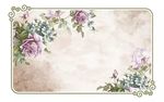 手绘复古欧式花纹玫瑰花卉背景墙