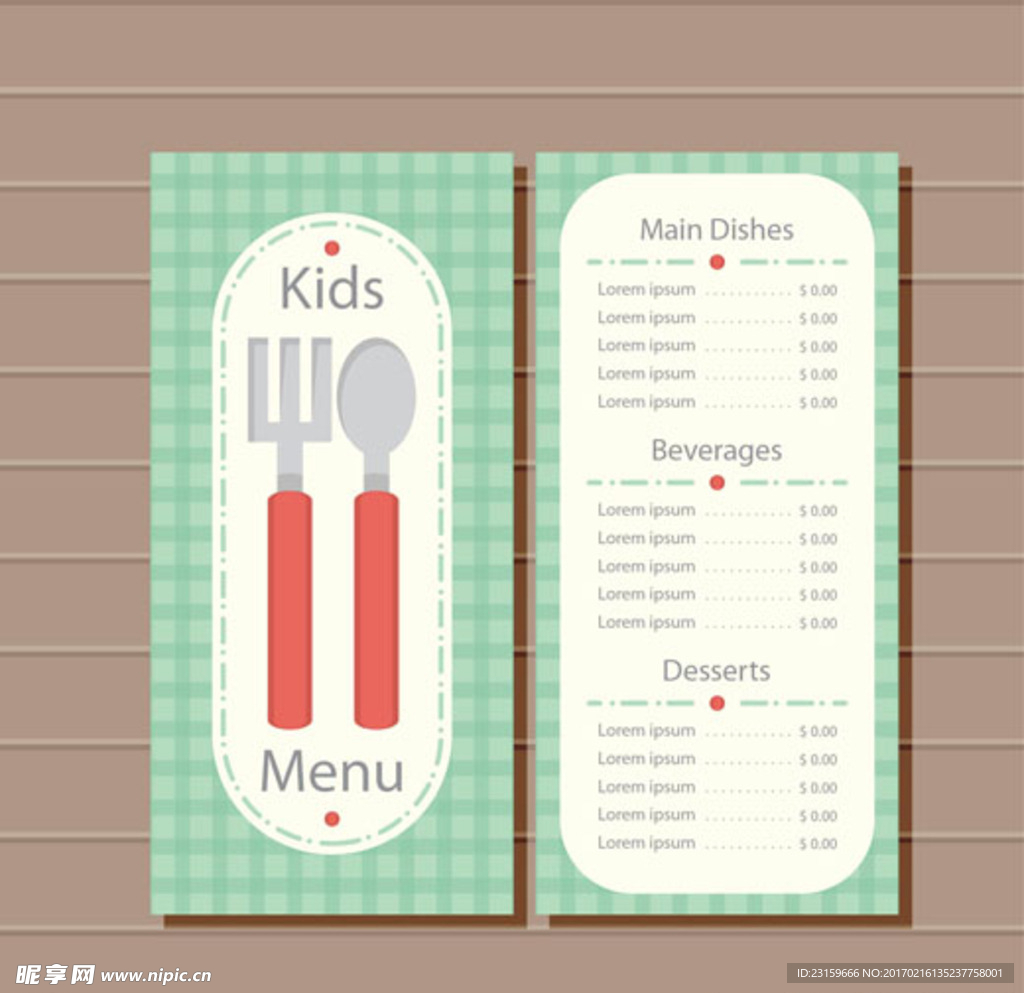 格子儿童节快乐餐厅菜单