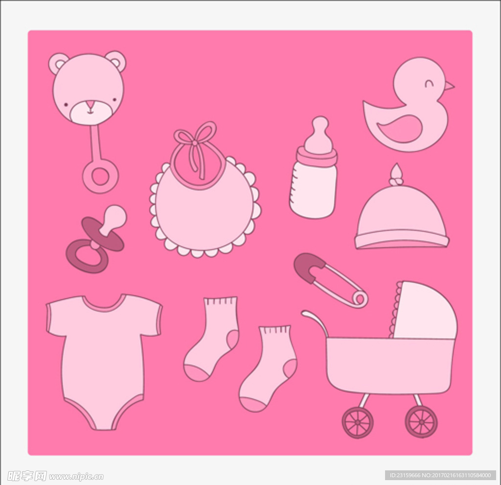 粉色母婴儿童孩子宝宝元素
