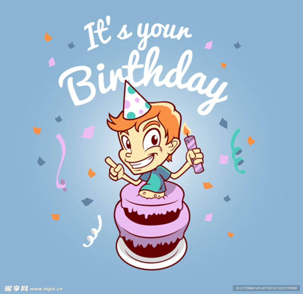 卡通母婴儿童孩子生日贺卡