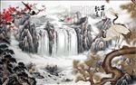 宁静致远中式背景墙