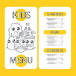 简笔儿童节儿童餐厅菜单