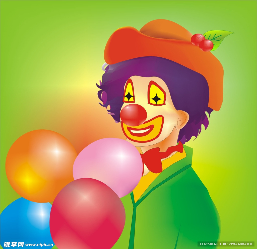 小丑和气球