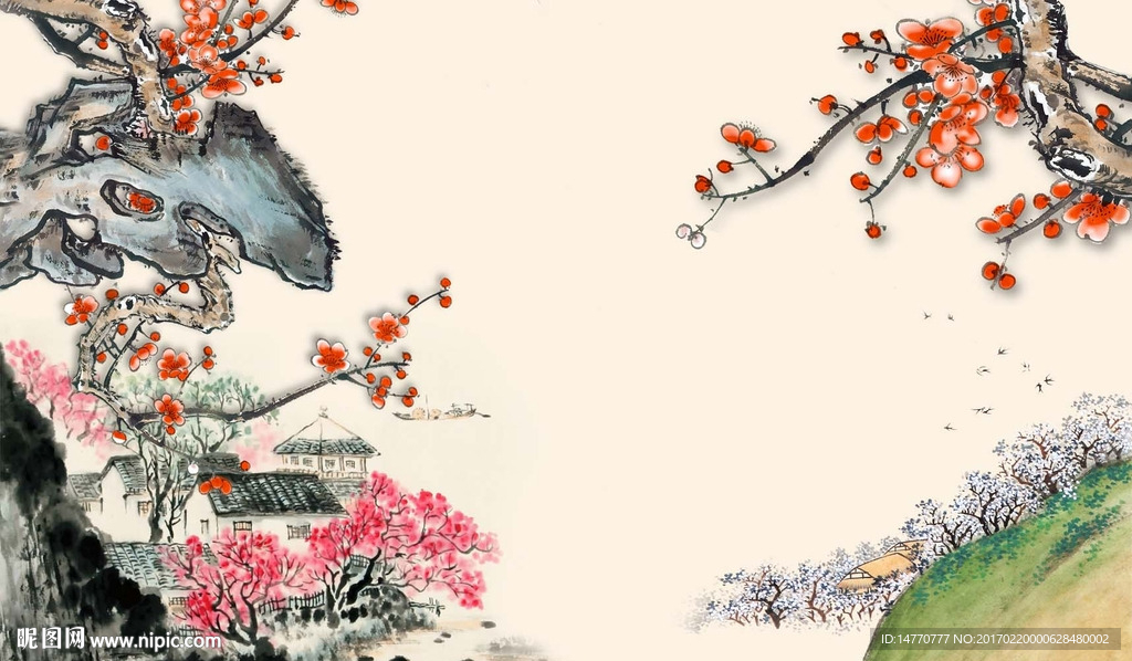 国画梅花