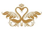 吉祥物 天鹅 婚礼LOGO