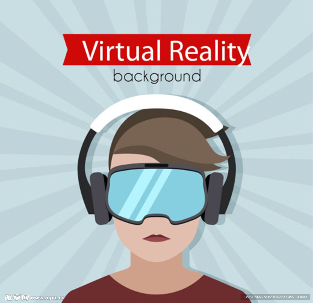 戴VR虚拟现实眼镜的女子