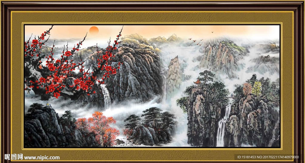 国画梅花