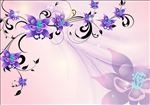 简约梦幻紫色花卉