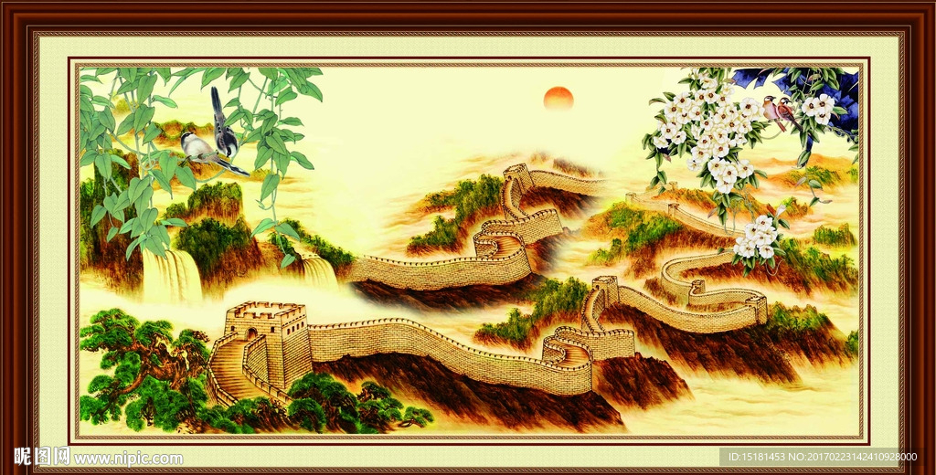 花鸟江山图