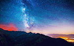 星空下的高山图片