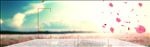 简约花瓣背景banner
