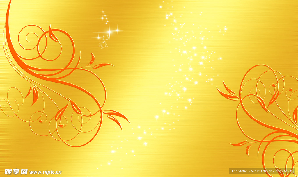 金黄色欧式花纹