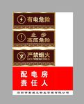 配电房责任人与警示牌