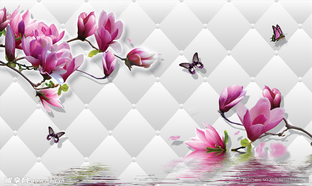 3D玉兰花