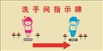 厕所指示牌 卡通男女人物